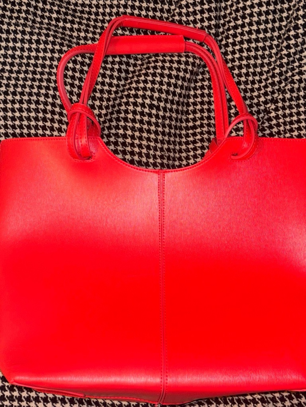 Neiman Marcus Red Structured Tote